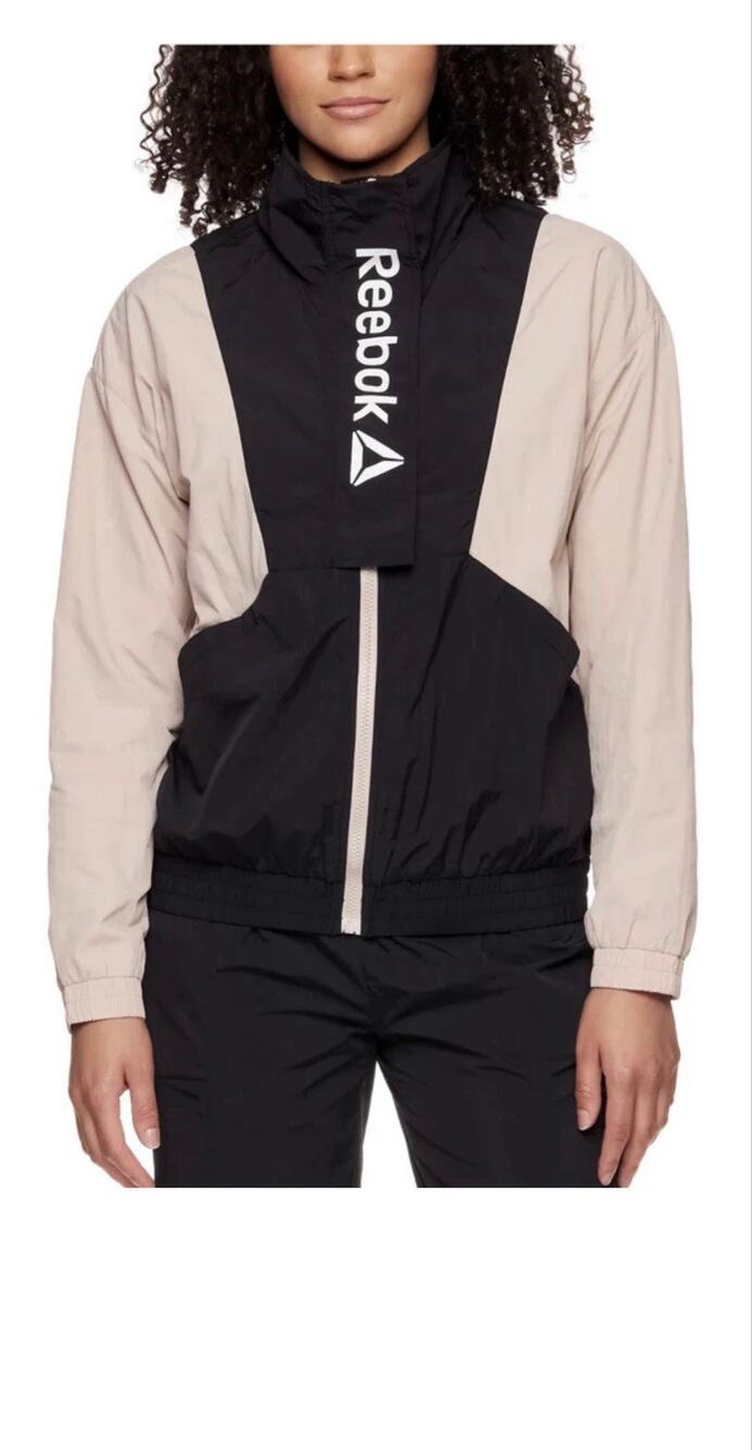 Reebok Women's Focus Track Jacket w/FrontFlap Front Pockets Windbreaker Large